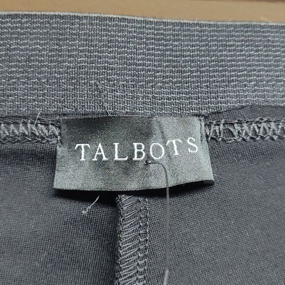 Talbots Soho Ankle Pants Women 22W Black Rayon Stretch Elastic Waist Tapered Leg - Picture 6 of 8